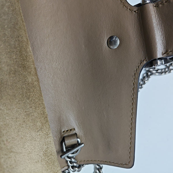Dionysus Super Mini Monogram Coated Canvas Beige