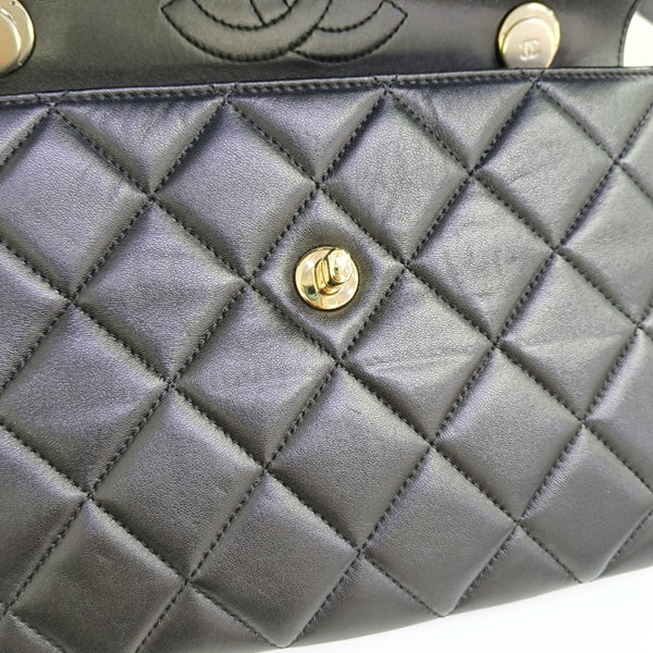 EX FLAP Quilted Lambskin Black
