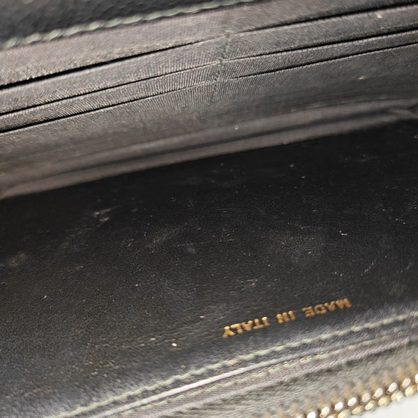 DOUBLE CC WOC Quilted Grained Calfskin Black
