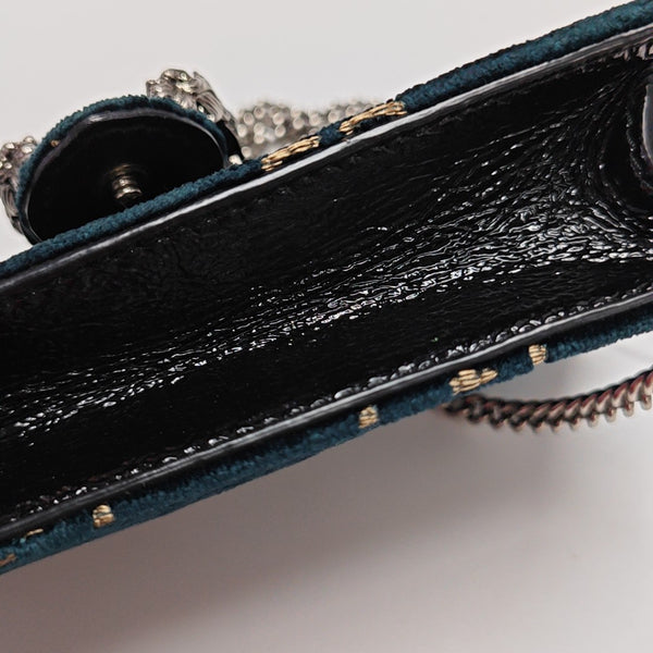 Dionysus Super Mini Monogram Velvet Green