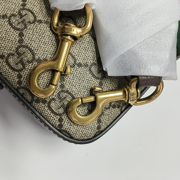 Ophidia Small Monogram Coated Canvas Beige