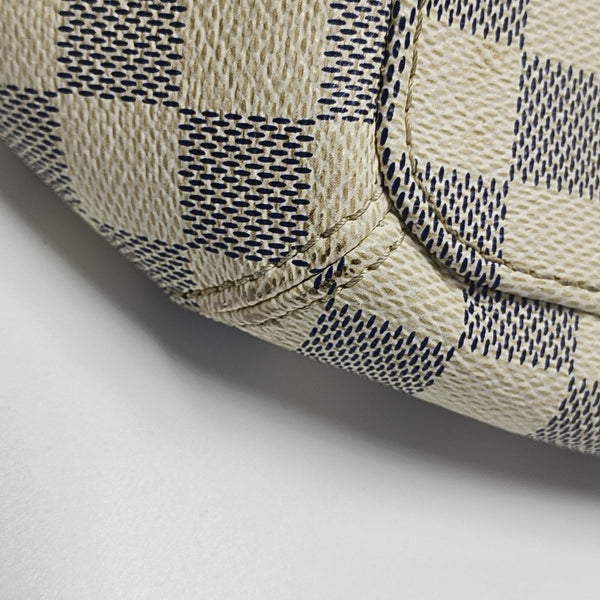 SALINA PM Damier Azur Coated Canvas White
