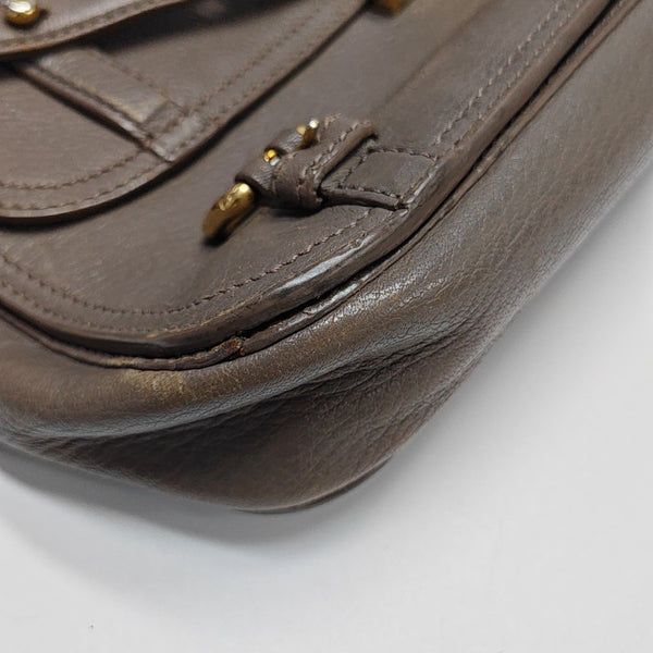 Calfskin Shoulder Bag Gray