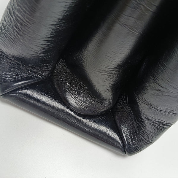 Calfskin Top Handle Bag Black