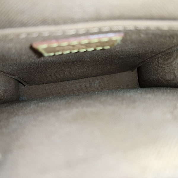 SAC PLAT Mini Monogram Coated Canvas Brown