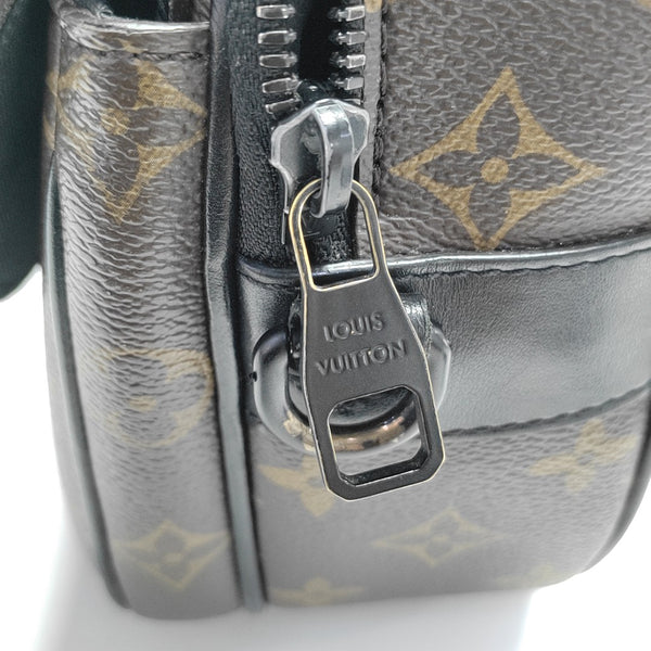 S LOCK Monogram Coated Canvas Brown