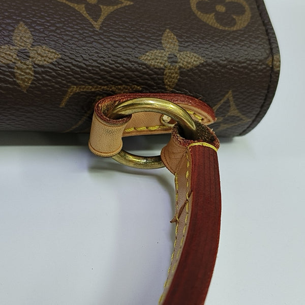CLUNY MM Monogram Coated Canvas Brown