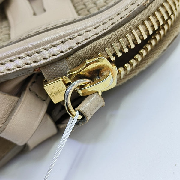 Suede Crossbody Bag Beige