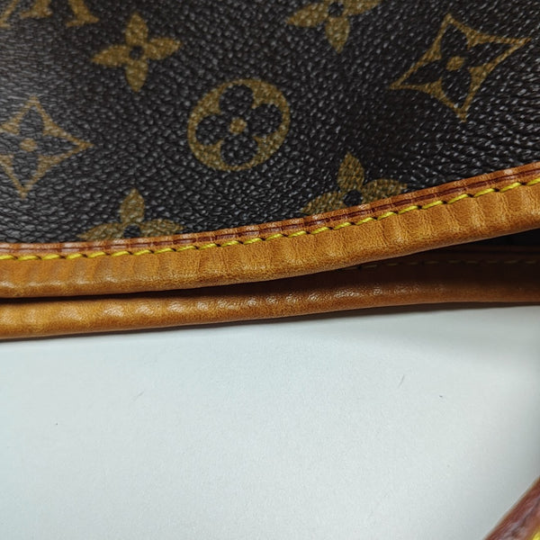 Monogram Coated Canvas Top Handle Bag Brown