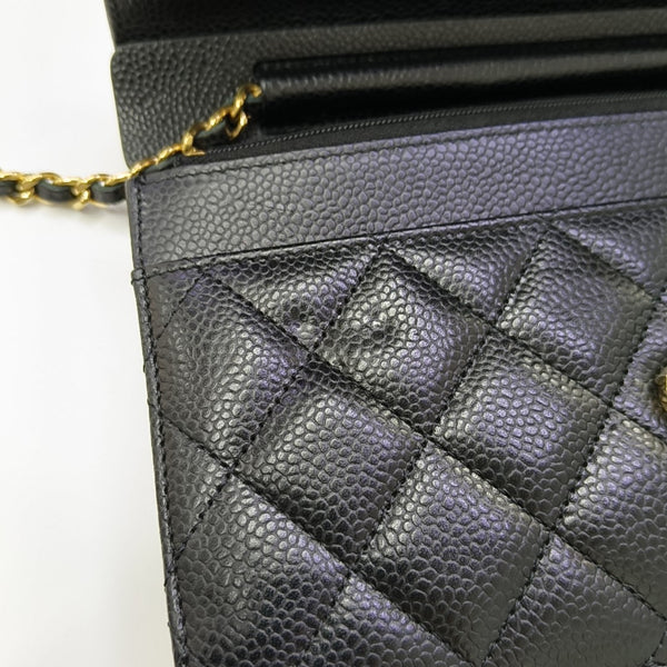 WOC Quilted Grained Calfskin Black