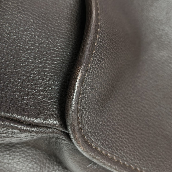 Calfskin Shoulder Bag Brown