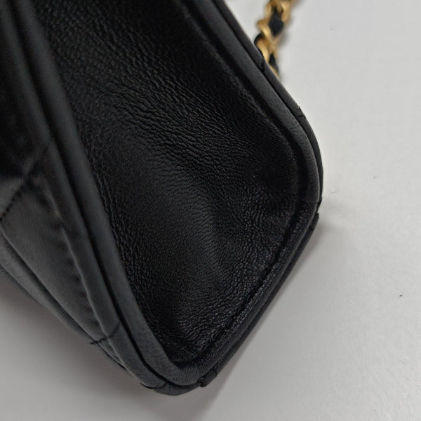 KELLY Medium Quilted Lambskin Black