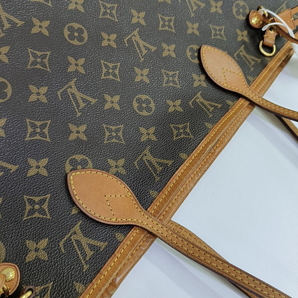 NEVERFULL MM Monogram Coated Canvas Brown