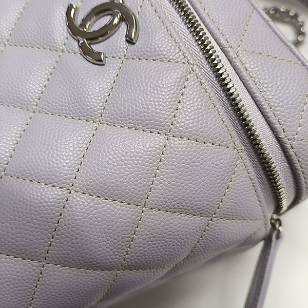 TRENDY CC Quilted Grained Calfskin Purple