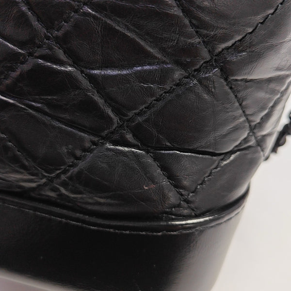 GABRIELLE Small Quilted Calfskin Black
