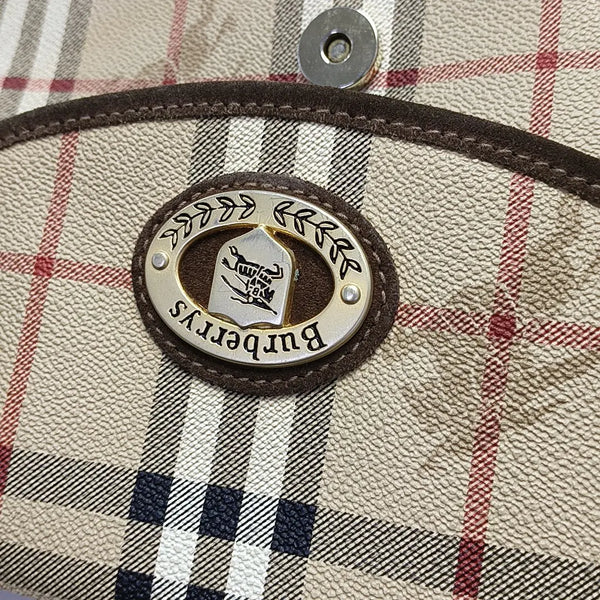 Coated Canvas Shoulder Bag Beige