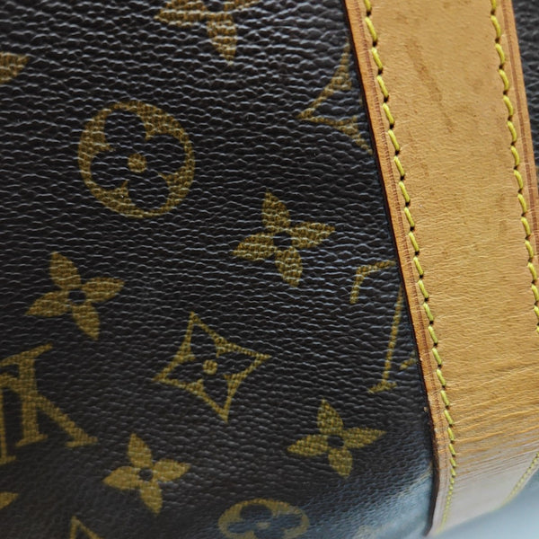 KEEPALL 55 Monogram Coated Canvas Brown