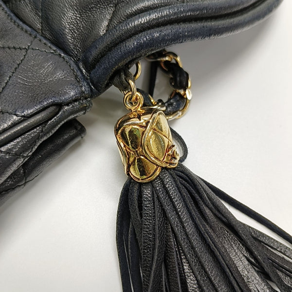 Quilted Calfskin Shoulder Bag Black