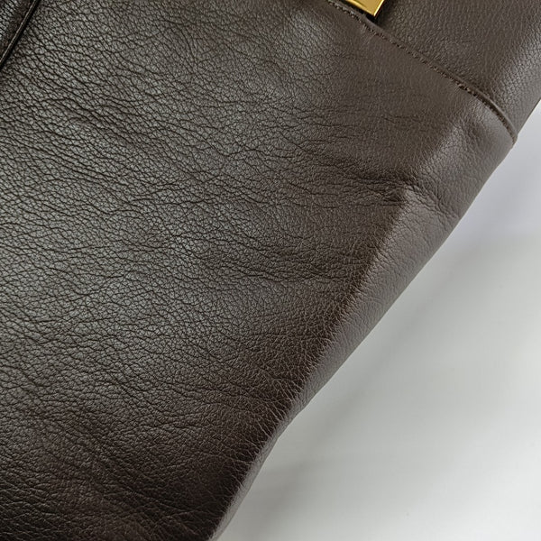 Calfskin Shoulder Bag Brown