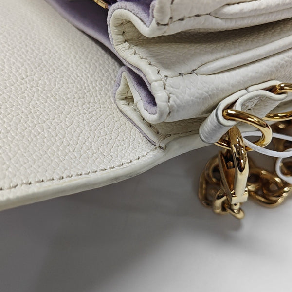 MÉTIS EAST WEST Monogram Calfskin White