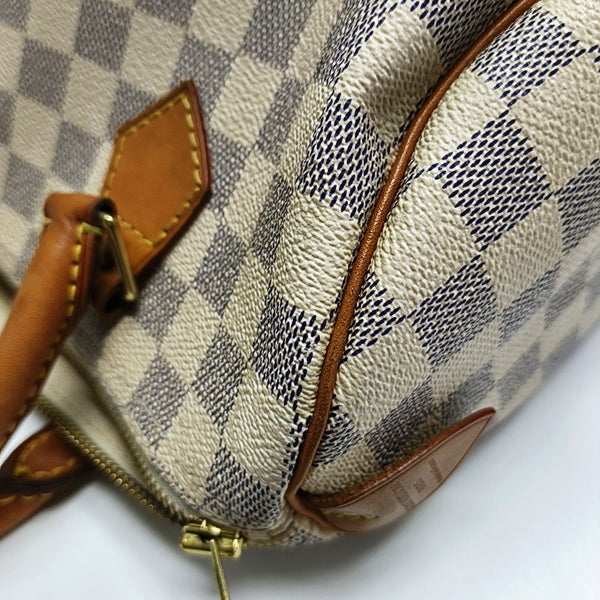 SPEEDY 25 Damier Azur Coated Canvas White