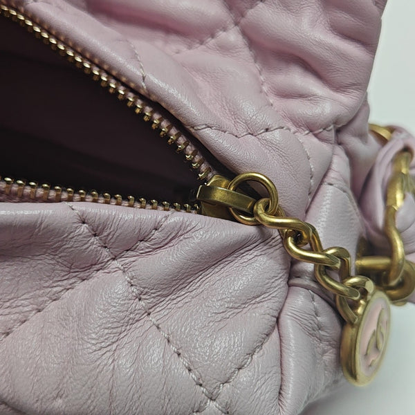 Quilted Lambskin Shoulder Bag Pink