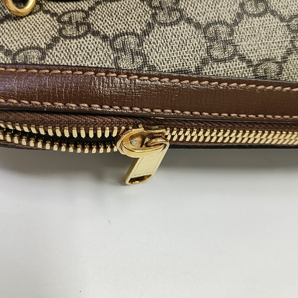 Horsebit 1955 Small Monogram Coated Canvas Beige