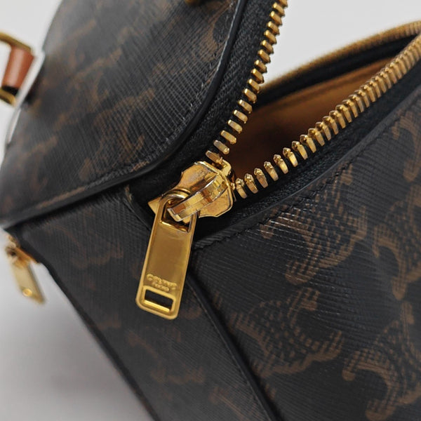 Coated Canvas Shoulder Bag Black