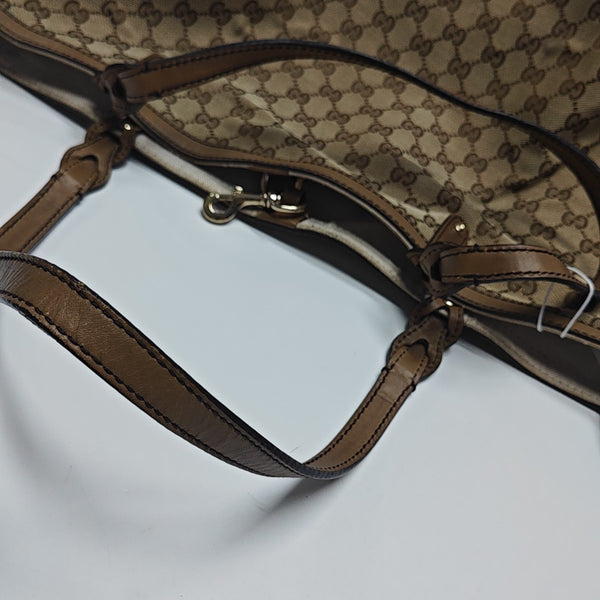 Monogram Canvas Tote Bag Medium Brown