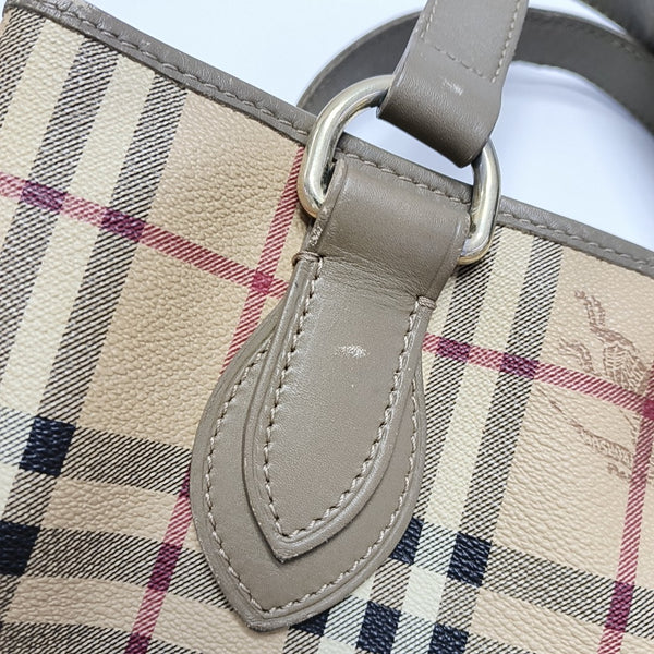 Coated Canvas Tote Bag Beige