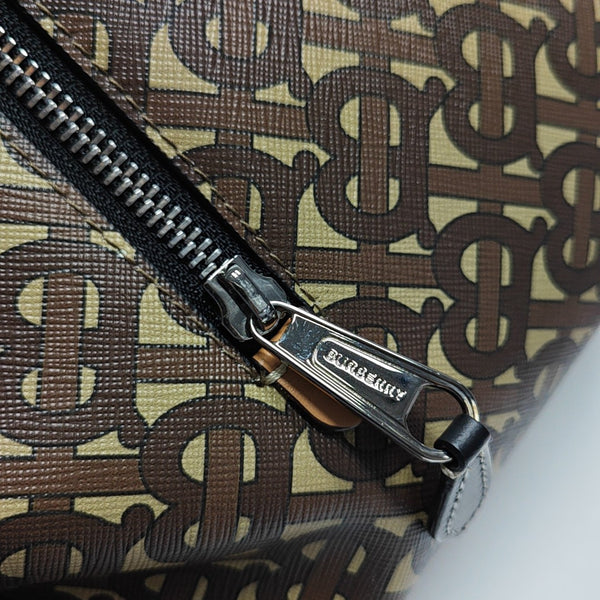 Coated Canvas Tote Bag Brown
