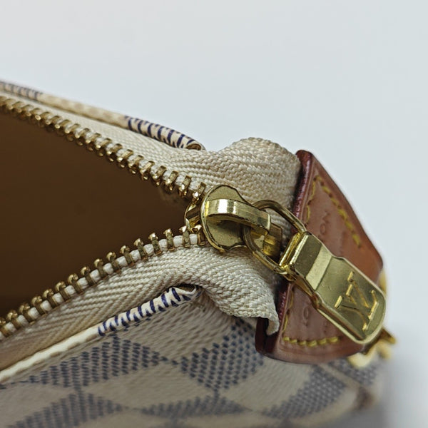 ACCESSOIRES Mini Damier Azur Coated Canvas White