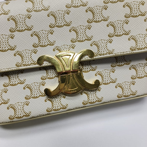 TRIOMPHE Small Coated Canvas White