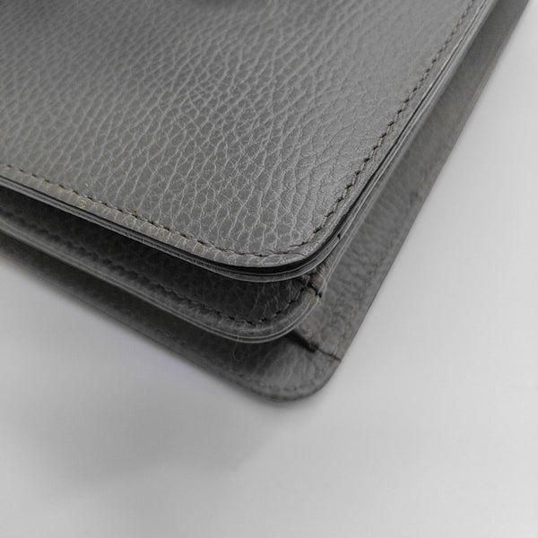 Interlocking G Small Calfskin Gray