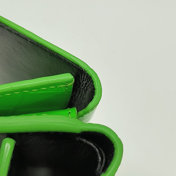 Cash Mini Calfskin Green Wallet