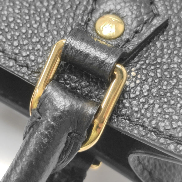 SAC PLAT Mini Calfskin Black