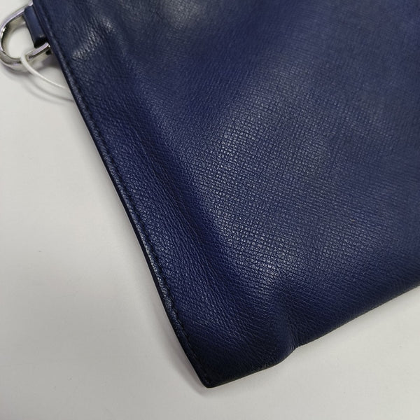 Leather Clutch Blue