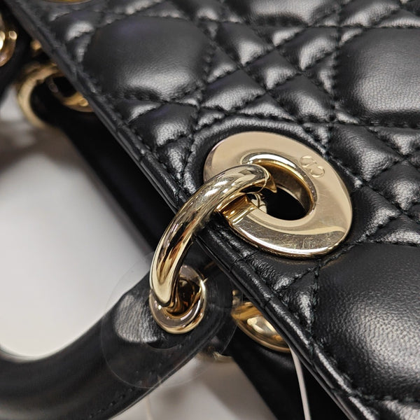 Lady D-Joy Medium Cannage Lambskin Black