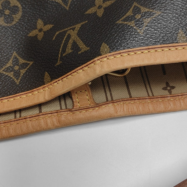 Monogram Coated Canvas Tote Bag Brown
