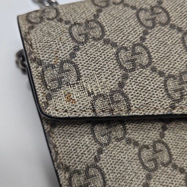 Dionysus Mini Monogram Coated Canvas Beige