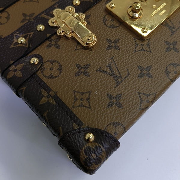 PETITE MALLE Monogram Coated Canvas Brown