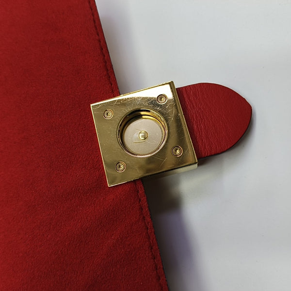 LOCKY BB Monogram Coated Canvas Red