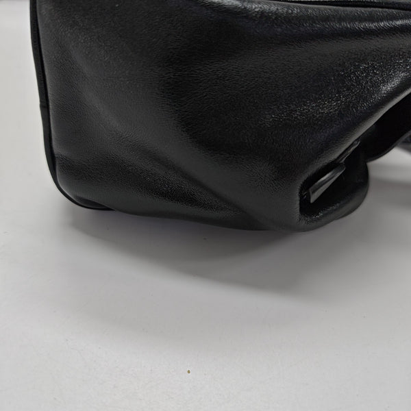 Calfskin Top Handle Bag Black