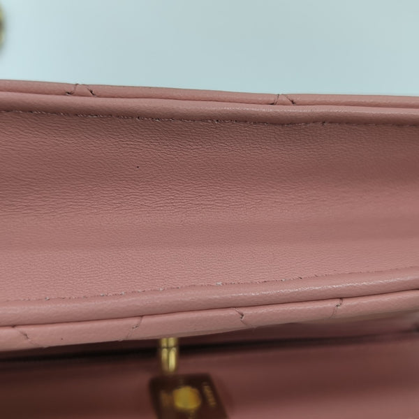 TRENDY CC Quilted Lambskin Pink