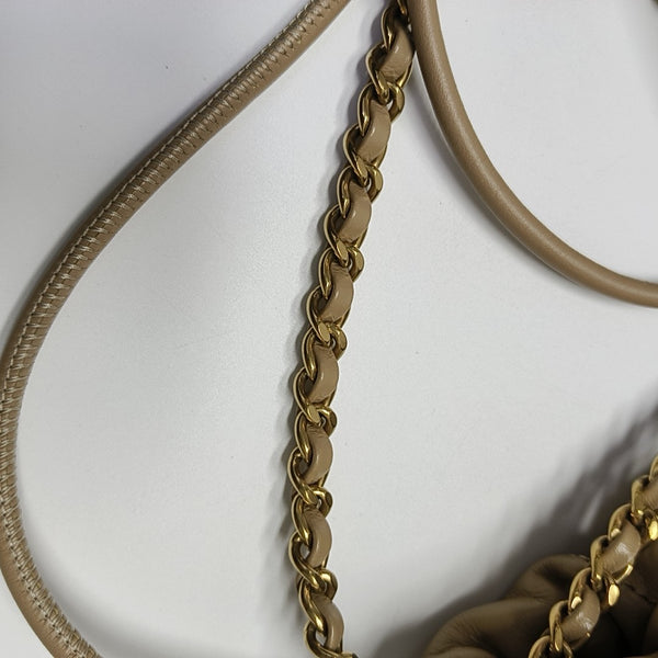 CHANEL 22 Mini Quilted Calfskin Beige