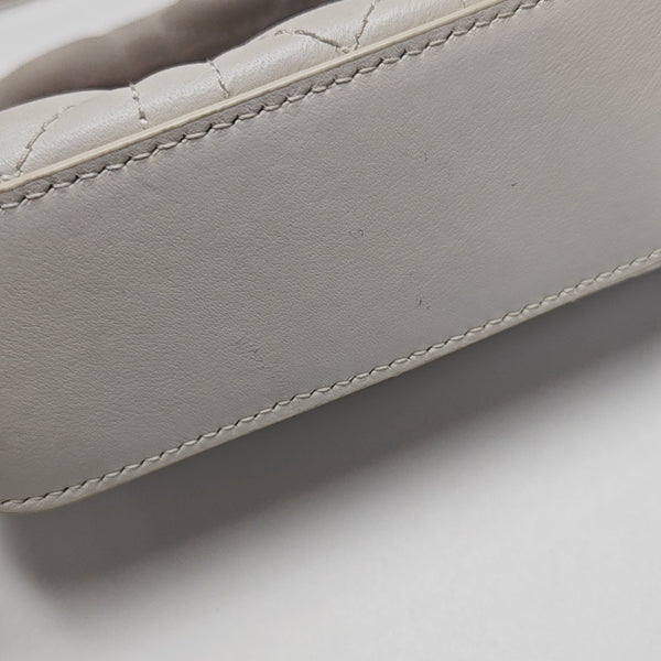 Cannage Calfskin Mini White