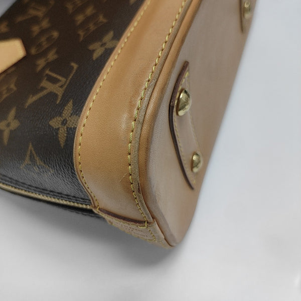 ALMA BB Monogram Coated Canvas Brown