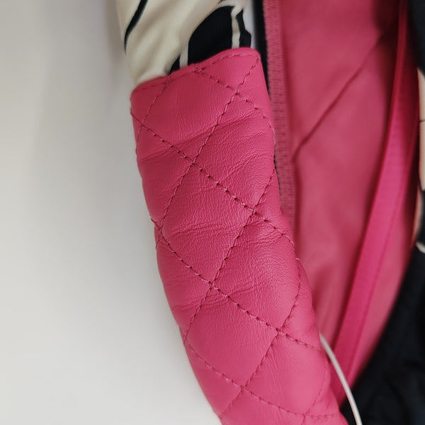 Quilted Canvas Shoulder Bag Small Multicolor
