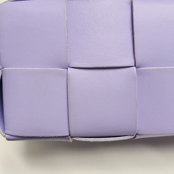 Authenticated pre-owned Intrecciato Small Lambskin Purple - Top Handle Bag at Looply