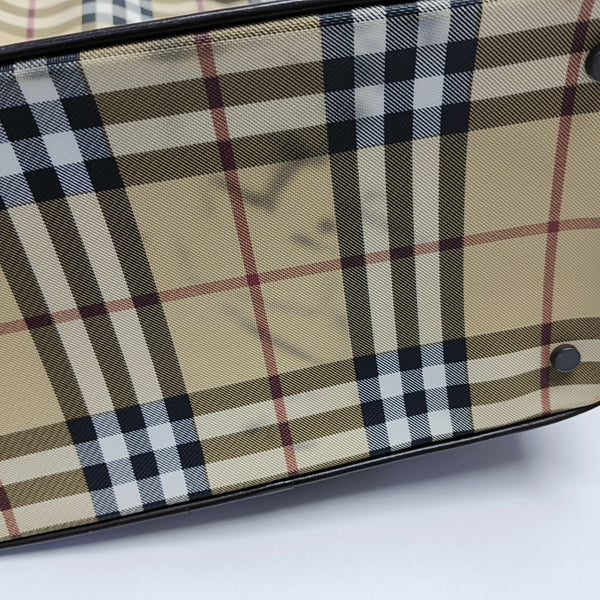 Coated Canvas Bucket Bag Beige